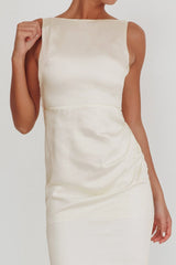 Leila Boat Neck Maxi Dress Ivory
