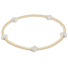 Signature Cross Small 2mm Gold Bracelet