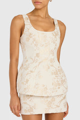 Empire Dress in Cecile Jacquard