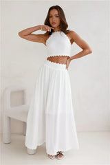 Linked Together Crop Top White
