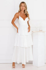 Fashionably Ever After Maxi Dress White
