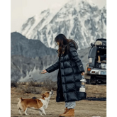Women's Quilted Down Puffer Coat | Hooded Long Warm Winter Coat
