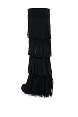 DIXIE FRINGE FOLD OVER BOOT IN BLACK