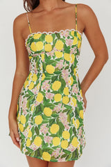 Chamberlain Scallop Trim Mini Dress Citrus Lemon