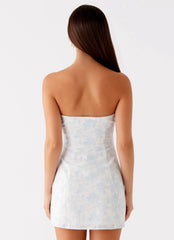 Dollie Mini Dress - Blue Floral