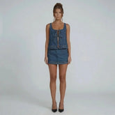 Claire Tie Denim Set