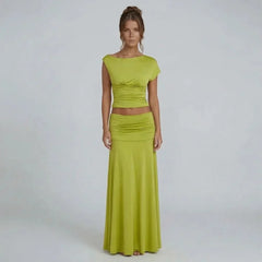 Millie Ruched Maxi Set