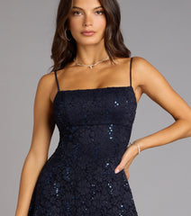 Twinkle Nights Sequin Skater Dress