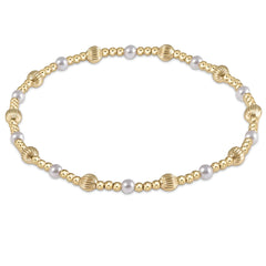 Dignity Sincerity Gold 4mm Bracelet - Pearl