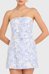 Fae Dress in Toile Brocade
