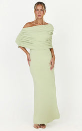 Capri Maxi Dress - Cape Dress in Sage