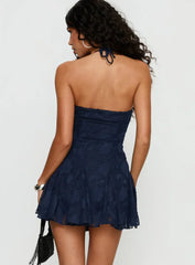 Delamere Mini Dress Navy Burnout