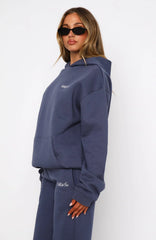 Match Your Words Oversized Hoodie Navy