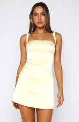 Just A Girl Mini Dress Lemon