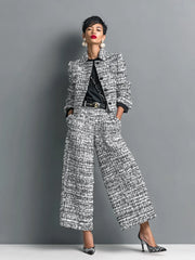 Women's Textured Two-Piece Set | Chic Tailored Coordinated Set