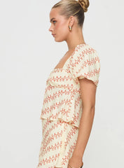 Passionfruit Linen Blend Top Multi