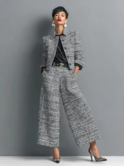 Women's Textured Two-Piece Set | Chic Tailored Coordinated Set