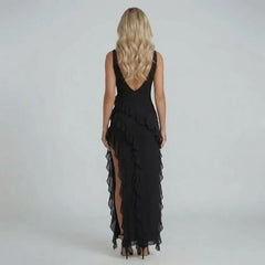 Jillian Ruffle Maxi Dress