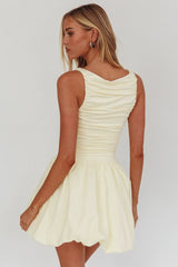 Dalayla Sleeveless Balloon Skirt Mini Dress Butter