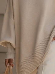 Women's Oversized Wool-Blend Sweater | Relaxed Draped Pullover
