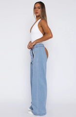 She's Most Wanted Denim Chaps Light Blue