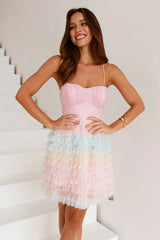 Rainbow Dreams Tulle Mini Dress Pink