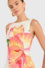 Francie Romper in Hibiscus