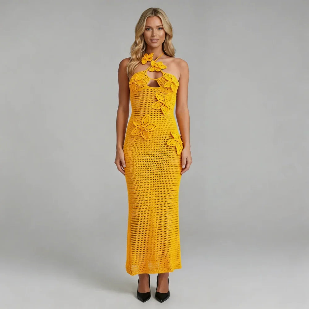 Leona Crochet Maxi Dress