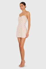 Strapless Soho Romper in Polka Dot