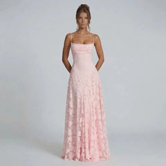 Keira Lace-Up Maxi Dress