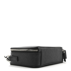 Saffiano Travel Small Brique Crossbody Bag Black
