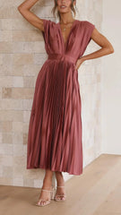 Rosalie Pleated Midi Dress