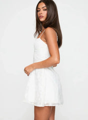 New Chapters Broderie Mini Dress White