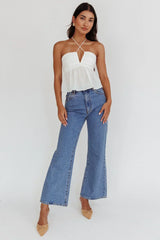 Asiah Halter Neck Cami Top Off White