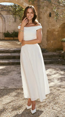 Immy Midi Dress - White