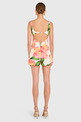Francie Romper in Hibiscus