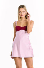 Morgan Pink Contrast Party Mini Dress