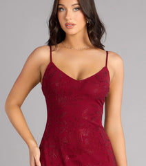 Dance Floor Darling Rhinestone A-Line Mini Dress