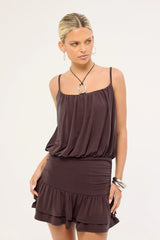 Perfect Stranger Payton Jersey Mini Dress Plum