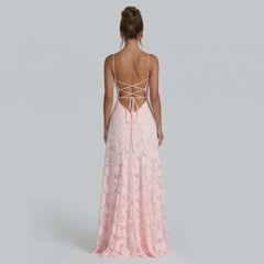 Keira Lace-Up Maxi Dress