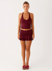 Bernie Halter Top - Raspberry Wine