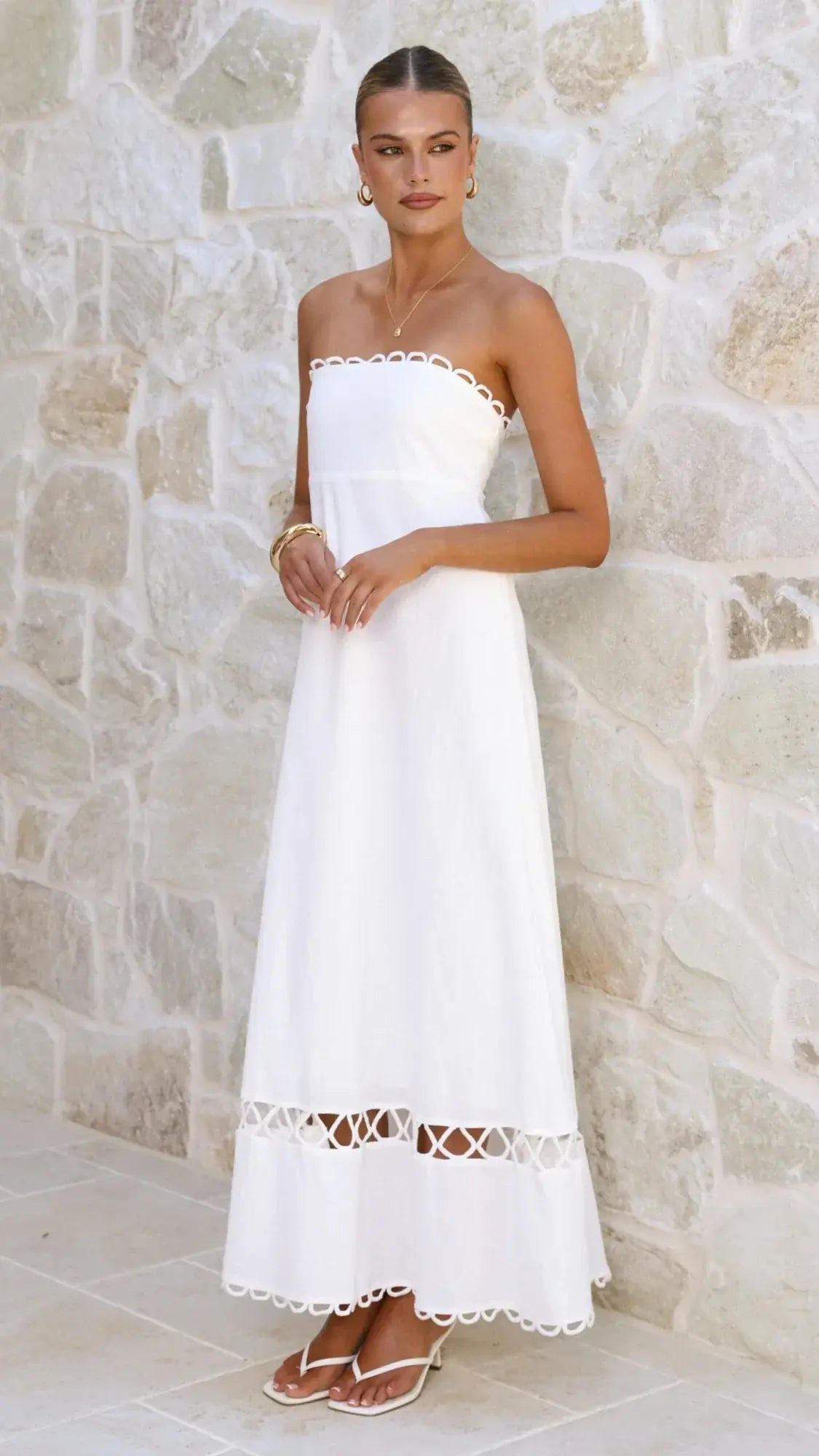 Caressa Maxi Dress - White