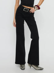 Magic Mirror Mid Rise Bootleg Jeans Washed Black