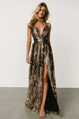 Eirena Sparkle Gown | Bronze + Gold