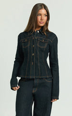 Lioness - Rider Denim Jacket in Dark Denim