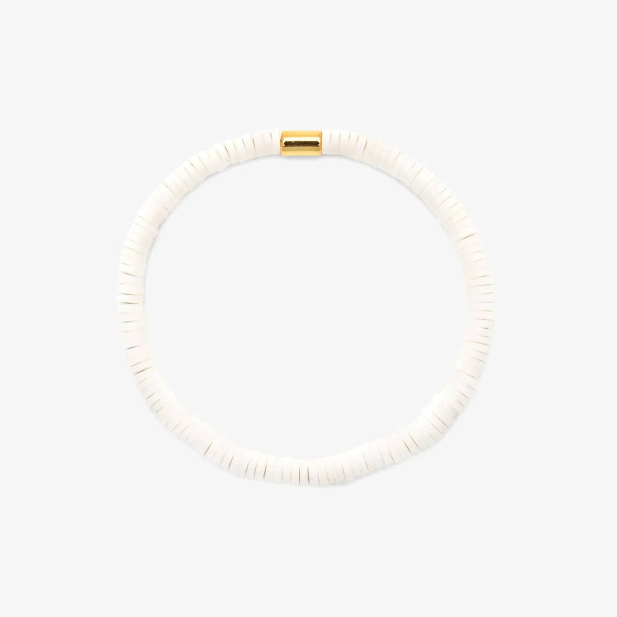 White Seascape Stretch Bracelet
