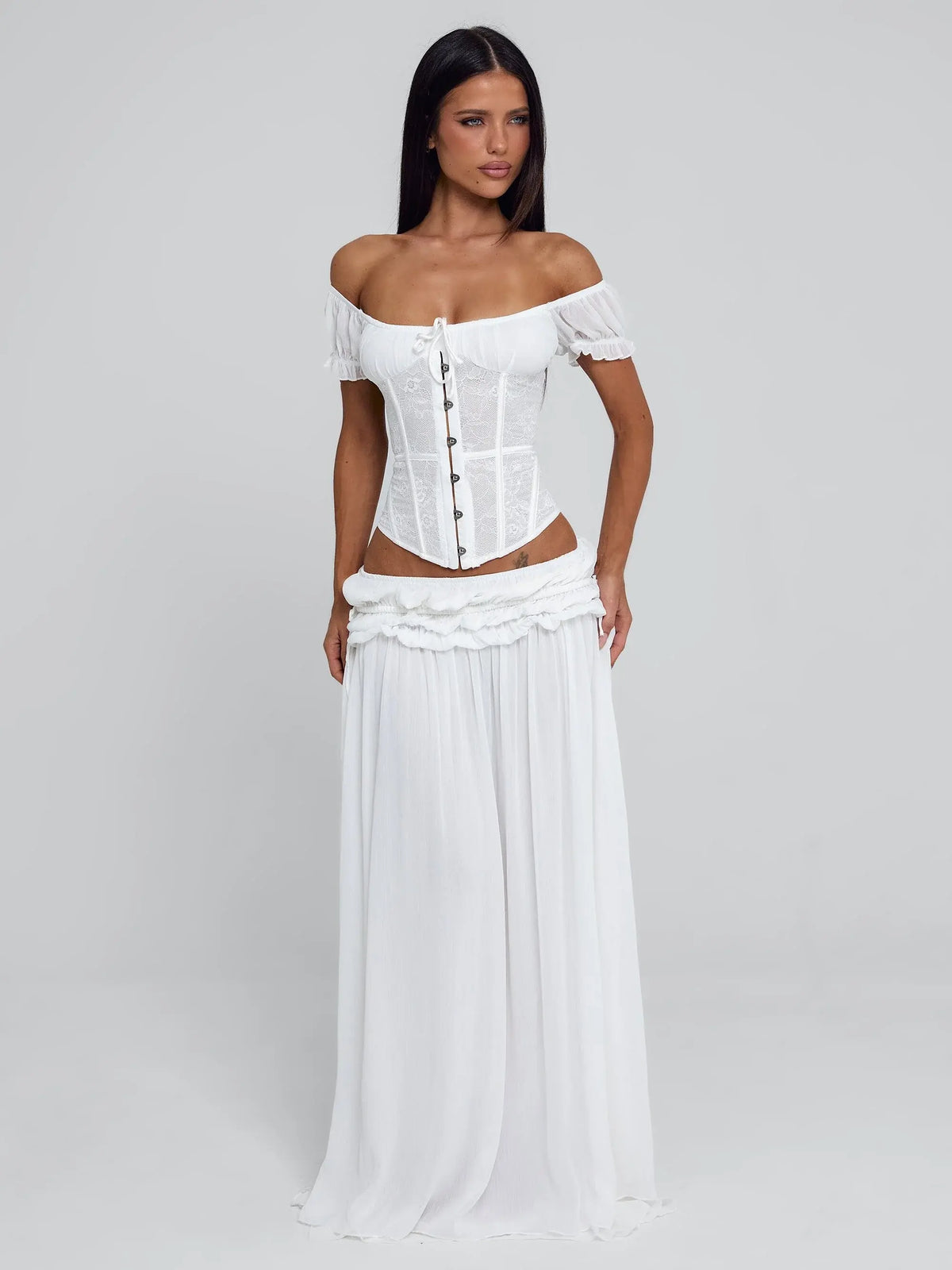 Lubela Maxi Skirt White