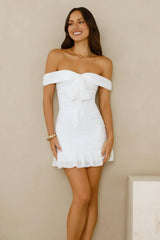 Tides Of Love Off Shoulder Mini Dress